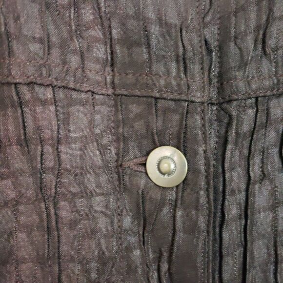 Ruby Rd Woman Textured Jacket 24W Brown Boho Artsy Lightweight - Picture 8 of 9
